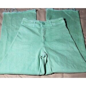 ZARA Mint Green Wide-Leg Jeans Size: US 6  / EUR 38 Made in Tunisia